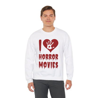 I Love Horror Movies Sweatshirt Horror Movie Addict Sweatshirt Halloween Horror Fan Club Sweatshirt Horror Club Movie Fanatic Halloween Gift