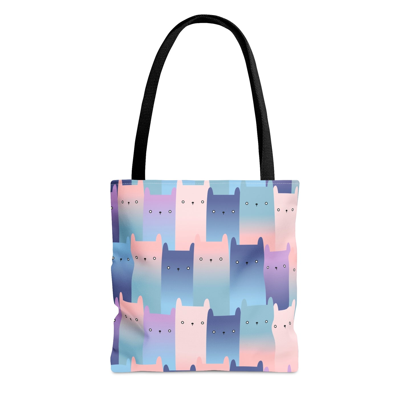 Cat Lovers Aesthetic Tote Bag Pastel Artistic Cartoon Cats Gift All Purpose Casual Shoulder Bag Unique Gift Idea for Cat Mom Feline Art Tote