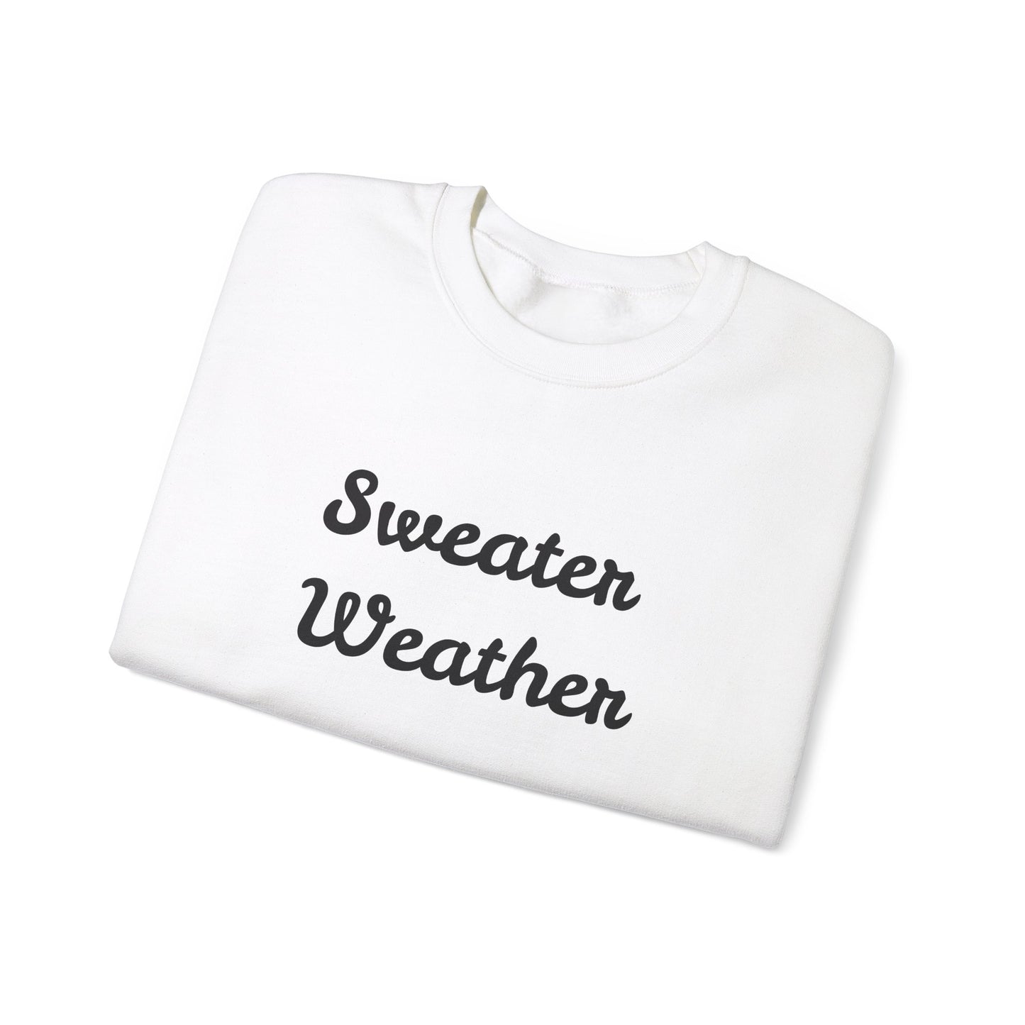 Fun Unisex Crewneck Sweatshirt,"Sweater Weather", Cute Unique Him/Her Gift, Novelty Present Christmas, Birthday, Any Occasion