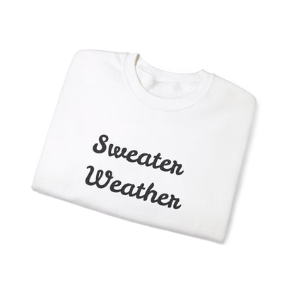 Fun Unisex Crewneck Sweatshirt,"Sweater Weather", Cute Unique Him/Her Gift, Novelty Present Christmas, Birthday, Any Occasion