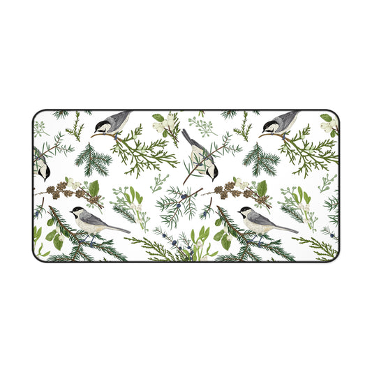 Cottagecore Desk Mat Wild Birds Floral Office Desk Accessories Vintage Garden Mouse Pad Botantical Desk Pad Nature Lover Gift Idea Ladies