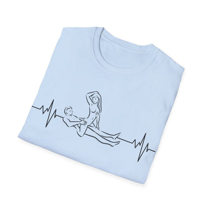 Unisex Heartbeat Kama Sutra T Shirt, Favorite Sexual Pose No.12,Erotic Sexual Desire Couples Gift,Naughty Kinky Adult T-shirt