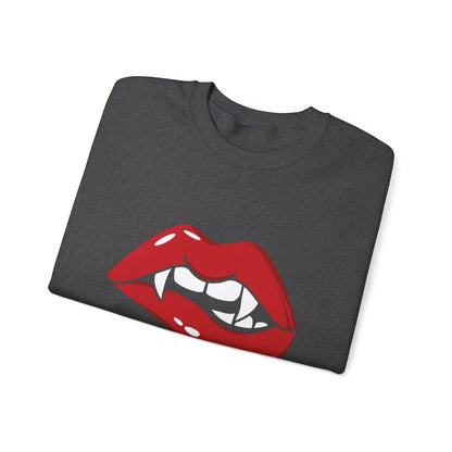 Vampire Sweatshirt Halloween Sweater Vampire Fangs Halloween Apparel Trendy Vampire Lips Sweatshirt Spooky Season Sexy Halloween Costume