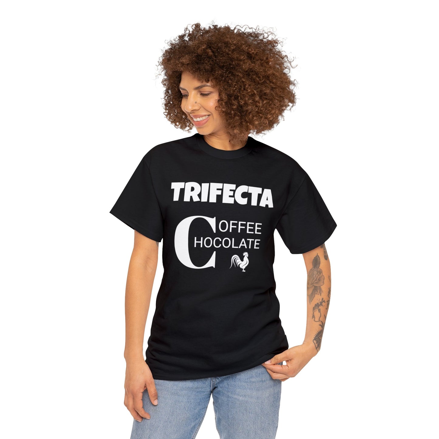 Funny Unisex Heavy Cotton Tee, "Trifecta of "C"s", Rude Adult Unique Novelty Gift, Naughty Gag T-shirt Present, Fun Divorcee