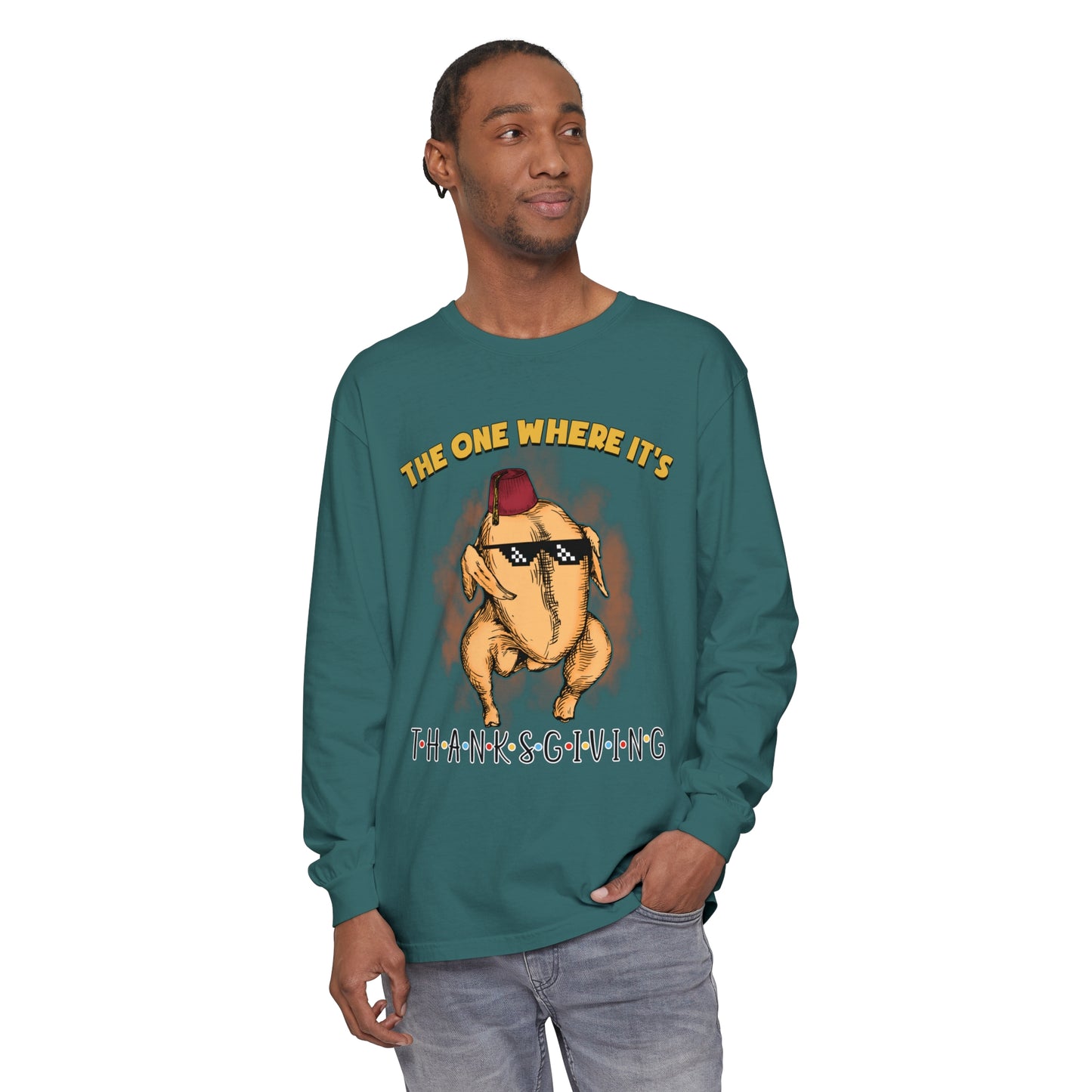 The One Where It's Thanksgiving Long Sleeve Sweater Friends Turkey Thanksgiving Friends Turkey Thanksgiving Friendsgiving Gift