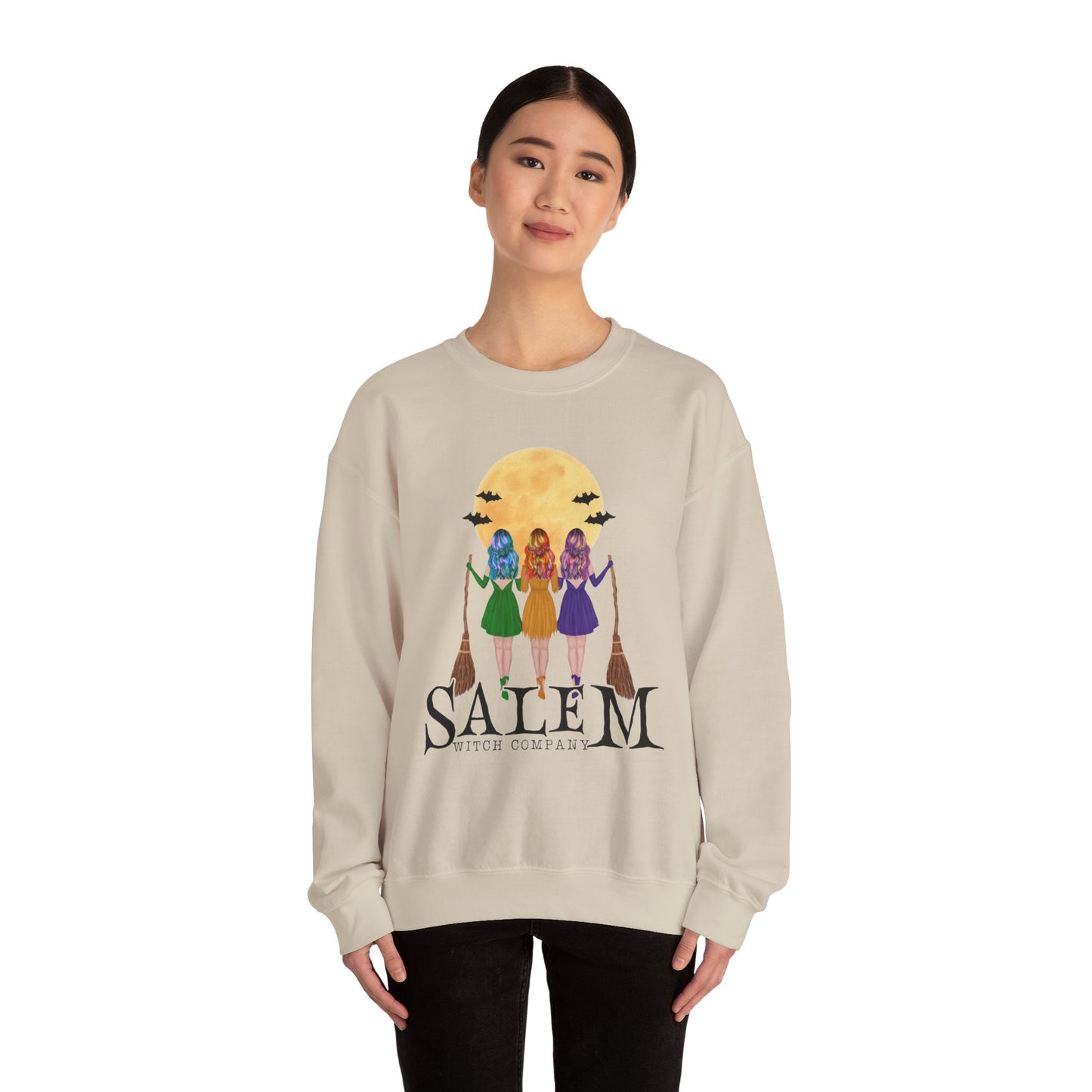 Salem Witch Company Sweatshirt Salem Sweater Vintage Witch Sweatshirt Witchy Sweat Halloween Sweatshirt Retro Salem Massachusetts Halloween