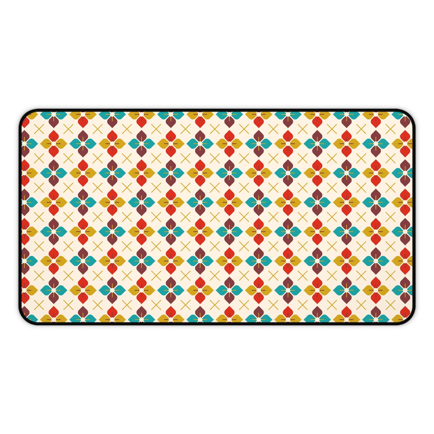 Mid Century Modern Desk Mat 1960s Retro Groovy Hippie Office Desk Accessories Boho Chic Mouse Pad Funky Vintage Desk Pad Unique Gift Idea