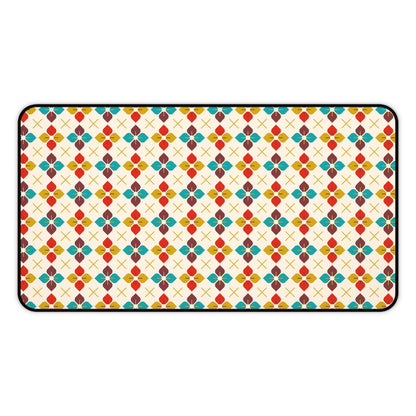 Mid Century Modern Desk Mat 1960s Retro Groovy Hippie Office Desk Accessories Boho Chic Mouse Pad Funky Vintage Desk Pad Unique Gift Idea