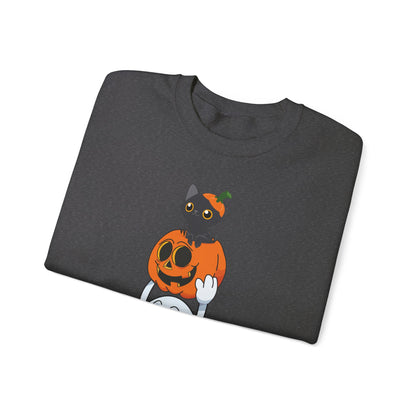 Cute Halloween Sweatshirt Funny Ghost Pumpkin Black Cat Sweater Funny Halloween Sweater Spooky Season Apparel Boo Ghost Fall Spooky Ghost