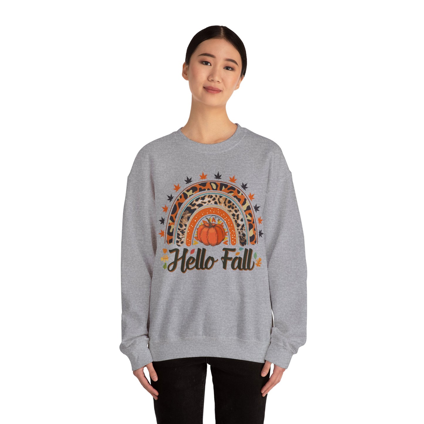 Hello Fall Sweatshirt Retro Vintage Fall Sweater Fall Leopard Sweatshirt Fall Time Sweater Cute Thanksgiving Sweatshirt Pumpkin Spice Sweat