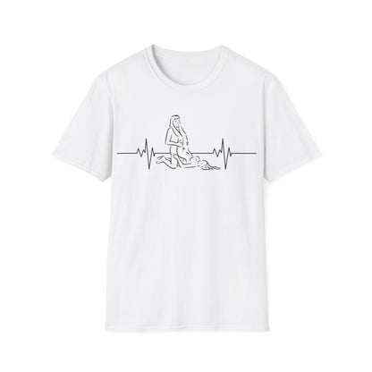 Unisex Heartbeat Kama Sutra T Shirt, Favorite Sexual Pose No.28,Erotic Sexual Desire Couples Gift,Naughty Kinky Adult T-shirt