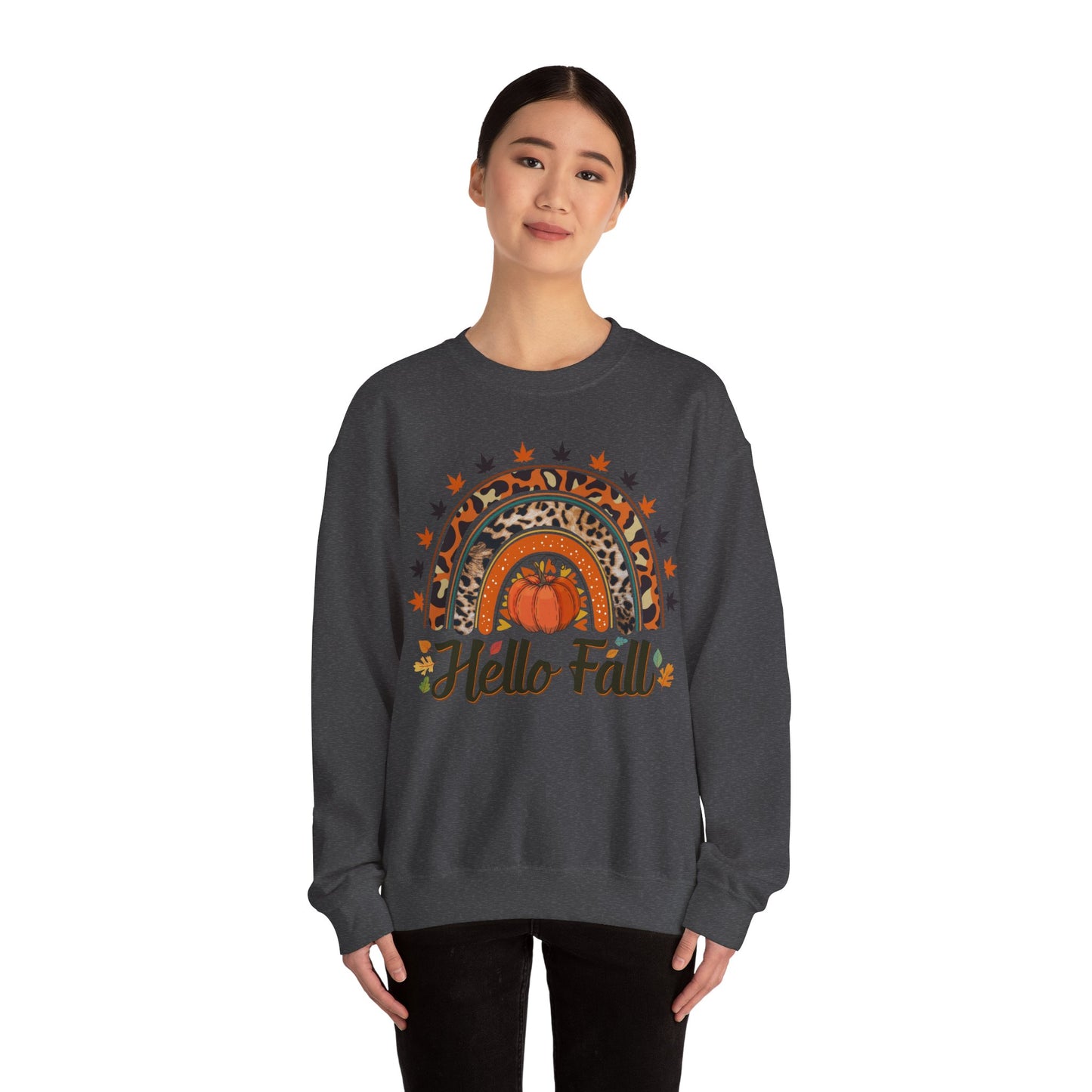 Hello Fall Sweatshirt Retro Vintage Fall Sweater Fall Leopard Sweatshirt Fall Time Sweater Cute Thanksgiving Sweatshirt Pumpkin Spice Sweat