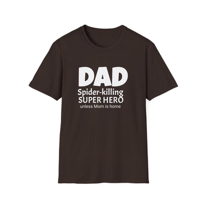 Funny Dad's Mens Softstyle T-shirt, "DAD Spider-killing...", Father's Day Gift, Adult Humorous Unique Novelty Apparel Present