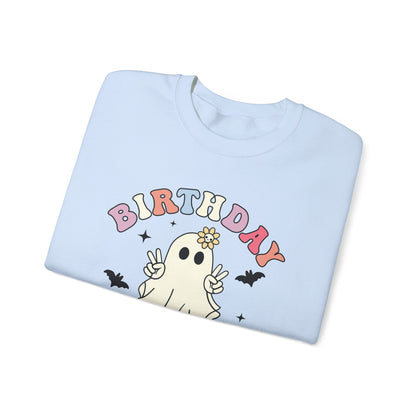 Birthday Ghoul Sweatshirt Funny Halloween Birthday Sweater Retro Halloween Ghost Sweatshirt Spooky Season Groovy Halloween Birthday Party