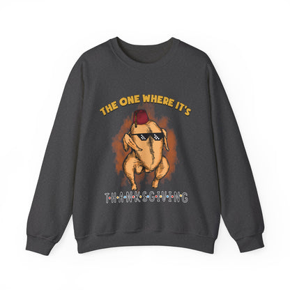 The One Where It's Thanksgiving Sweatshirt Funny Thanksgiving Friends Turkey Sweat Friends Turkey Thanksgiving Sweater Friendsgiving Gift