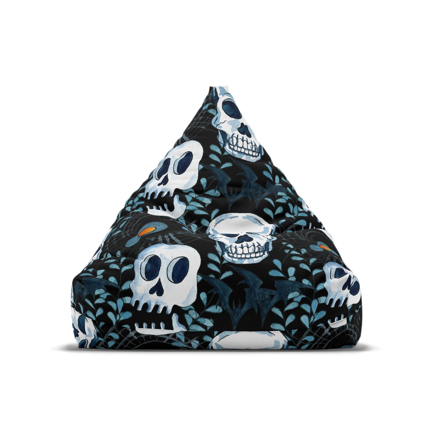 Whimsigoth Halloween Themed Bean Bag Chair Cover Gothic Home Skulls Party Decor Teens Bedroom Gift Furniture Gaming Adult Man Cave Beanbag