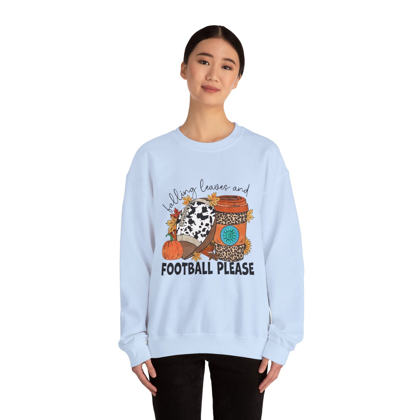 Autumn Leaves And Football Please Sweatshirt Fall Leaves Sweater Fall Football Sweatshirt Fall Vibes Sweater Unisex Fall Shirt Autumn Sweat