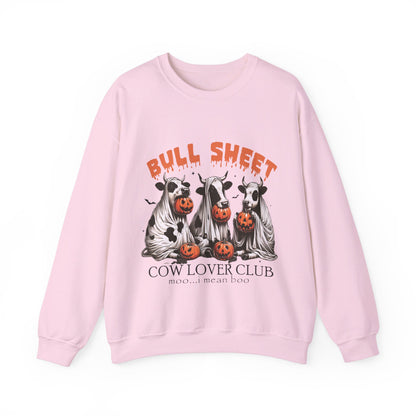 Bull Sheet Sweatshirt Cow Lover Club Sweater Funny Ghost Bulls Pullover Funny Gag Cow Lover Sweater Funny Gifts Men Women Farmer Halloween