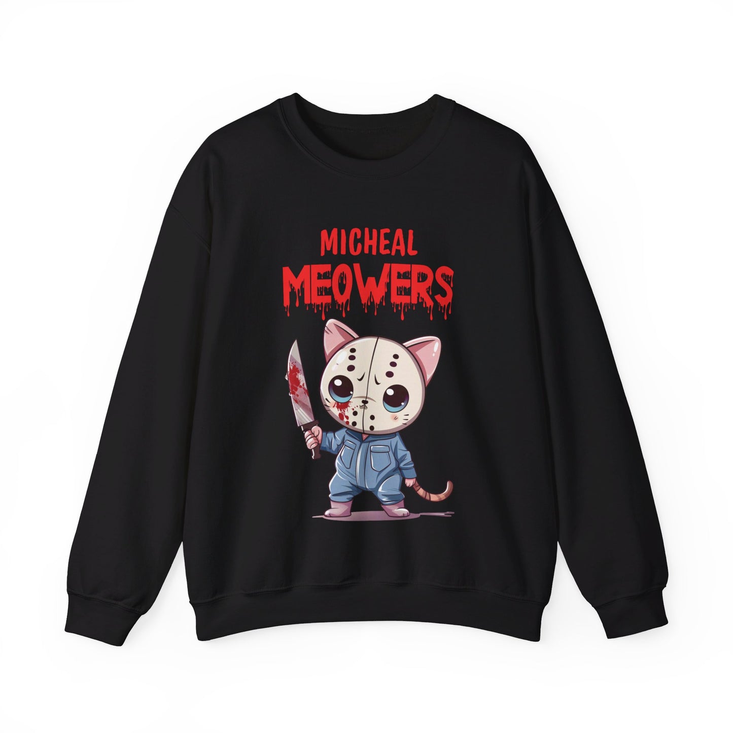 Michael Meowers Sweatshirt Funny Halloween Cat Lover Sweater Horror Character Sweatshirt Horror Movie Addicts Sweater Horror Fan Club Gift