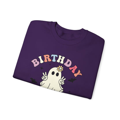 Birthday Ghoul Sweatshirt Funny Halloween Birthday Sweater Retro Halloween Ghost Sweatshirt Spooky Season Groovy Halloween Birthday Party