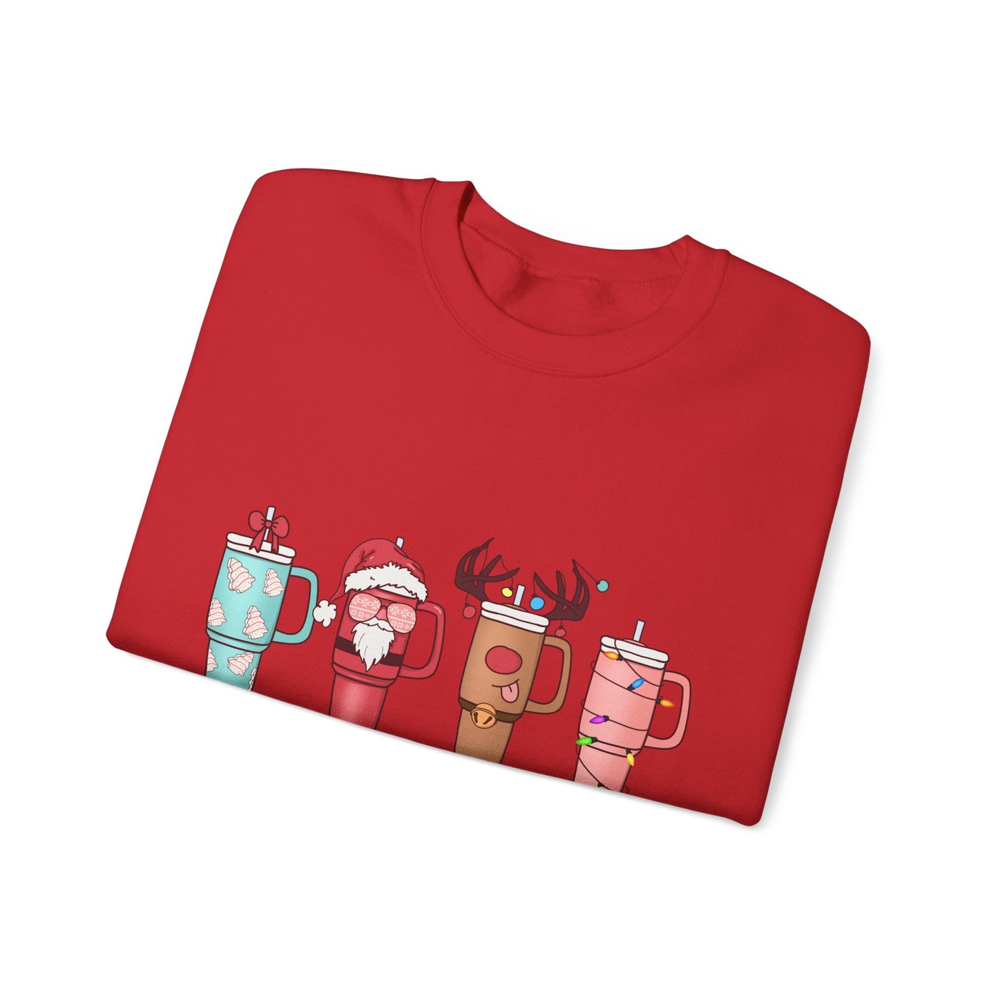 Retro Christmas Obsessive Cup Disorder Sweatshirt Funny OCD Sweater Funny Christmas Cups Crewneck OCD Lover Xmas Coffee Tee Christmas Sweat