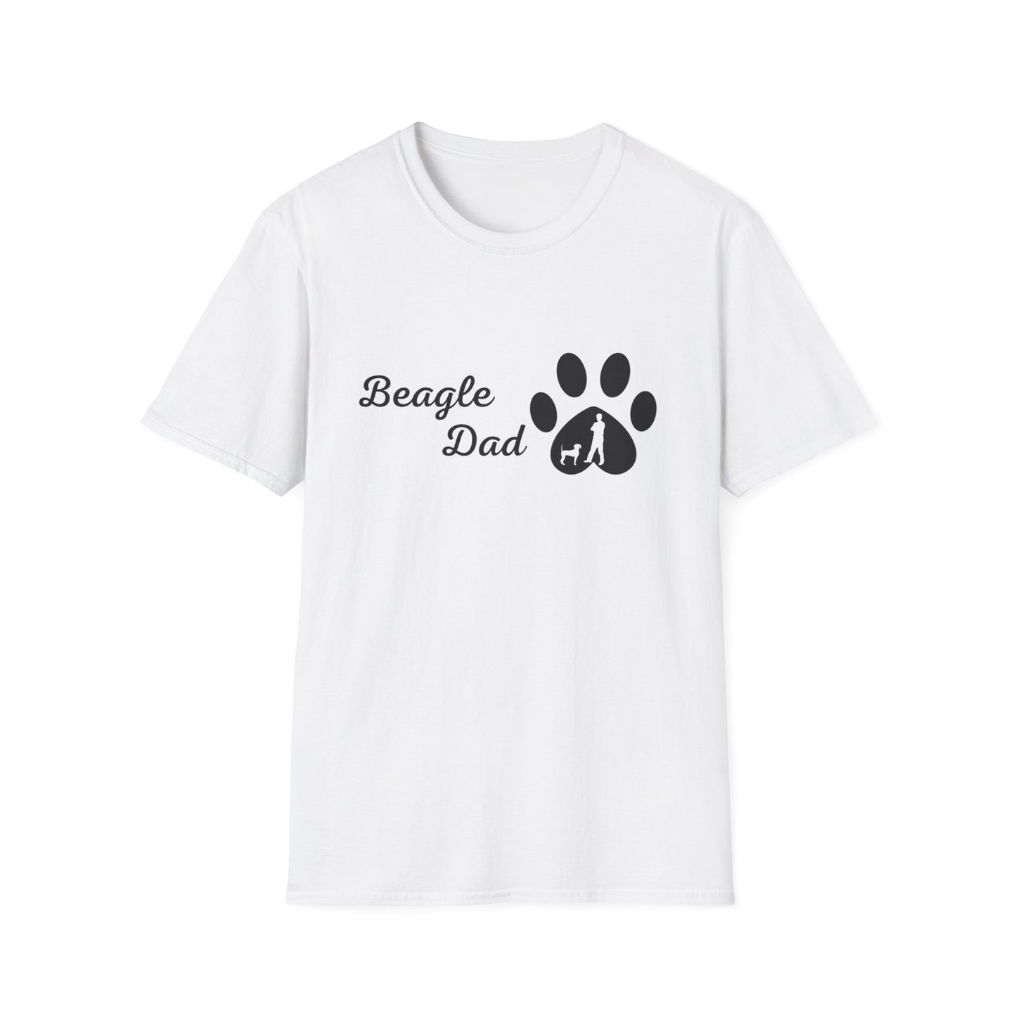 Doggy Dad's T-shirt, "Beagle Dad", Dog Father's Day Gift, Fur Papa, Unique Men's Apparel Novelty Pet Lover Tee Present