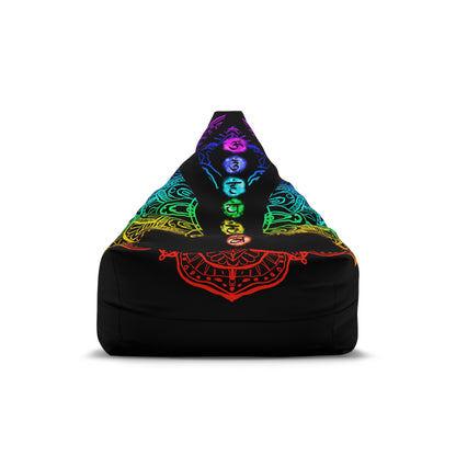 Chakra Meditation Bean Bag Chair Cover Colorful Body Energy Centre Home Decor Aesthetic Gift Patio Furniture Prayer Room Yoga Studio Beanbag