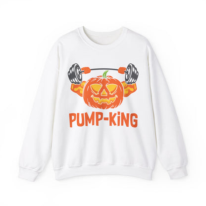 Pump-King Gym Sweatshirt Funny Halloween Sweater Fitness Halloween Sweatshirt Boyfriend Gym Husband Halloween Pumpkin Apparel Novelty Gift