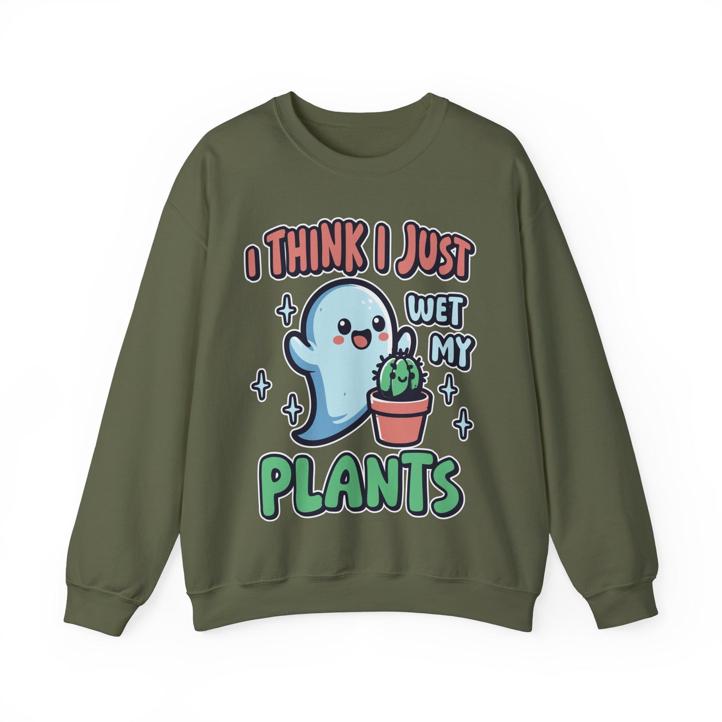 Funny Plant Lover Halloween Sweatshirt I Think I Wet My Plants Sweater Cute Ghost Plant Lover Pullover Sweater Cute Gardening Ghost Gift 2