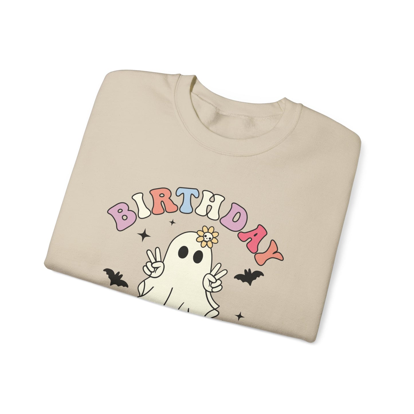 Birthday Ghoul Sweatshirt Funny Halloween Birthday Sweater Retro Halloween Ghost Sweatshirt Groovy Halloween Birthday Party Spooky Season