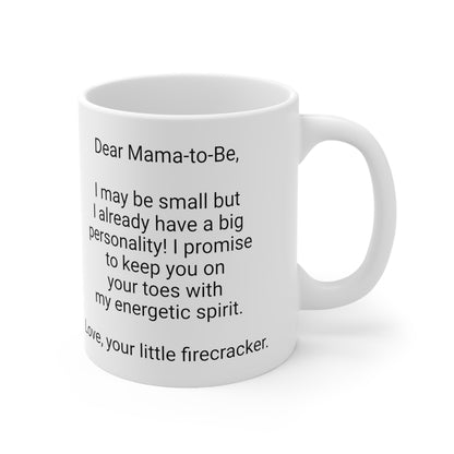 New Mother's 11oz Coffee Mug,".energetic spirit..",Mother's Day, Baby shower, Pregnancy Cup,Mom-to-be Gift,Expecting Mommy Present,Baby Mama