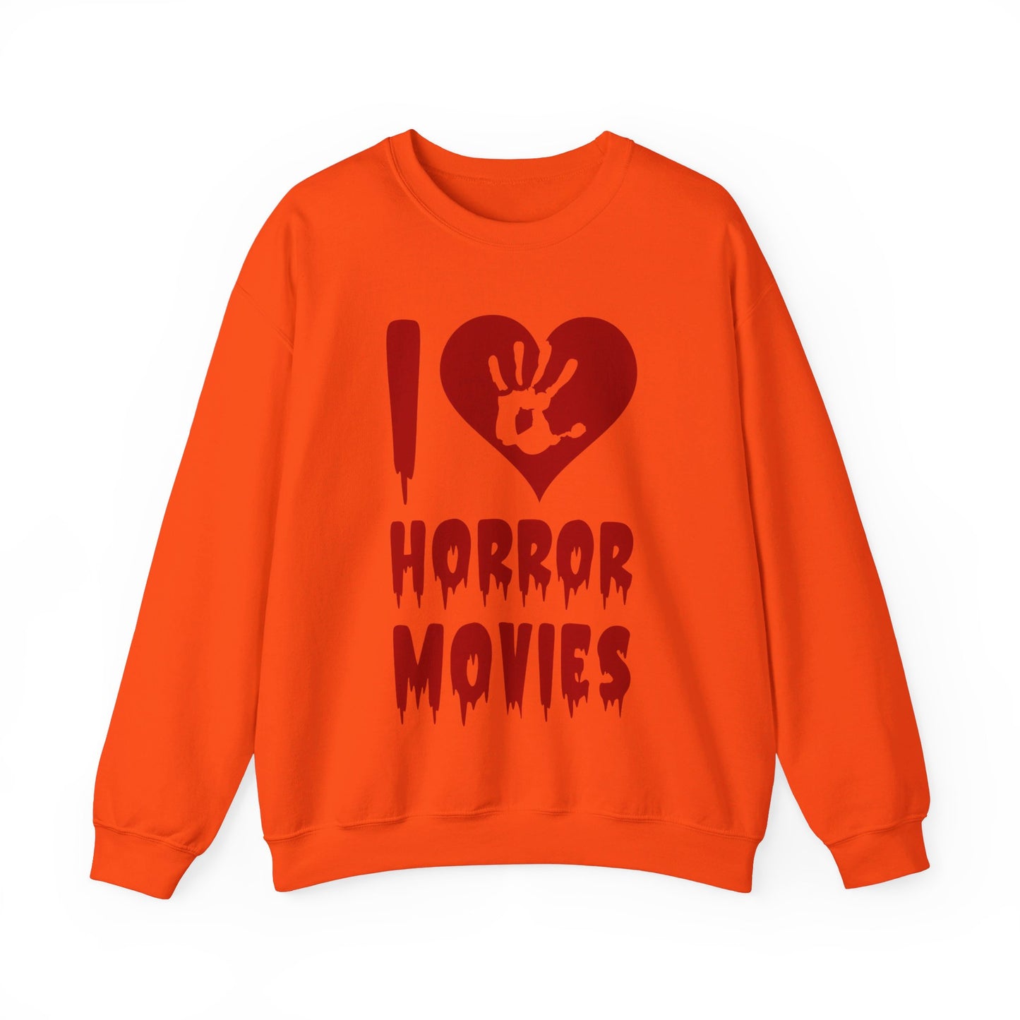 I Love Horror Movies Sweatshirt Horror Movie Addict Sweatshirt Halloween Horror Fan Club Sweatshirt Horror Club Movie Fanatic Halloween Gift