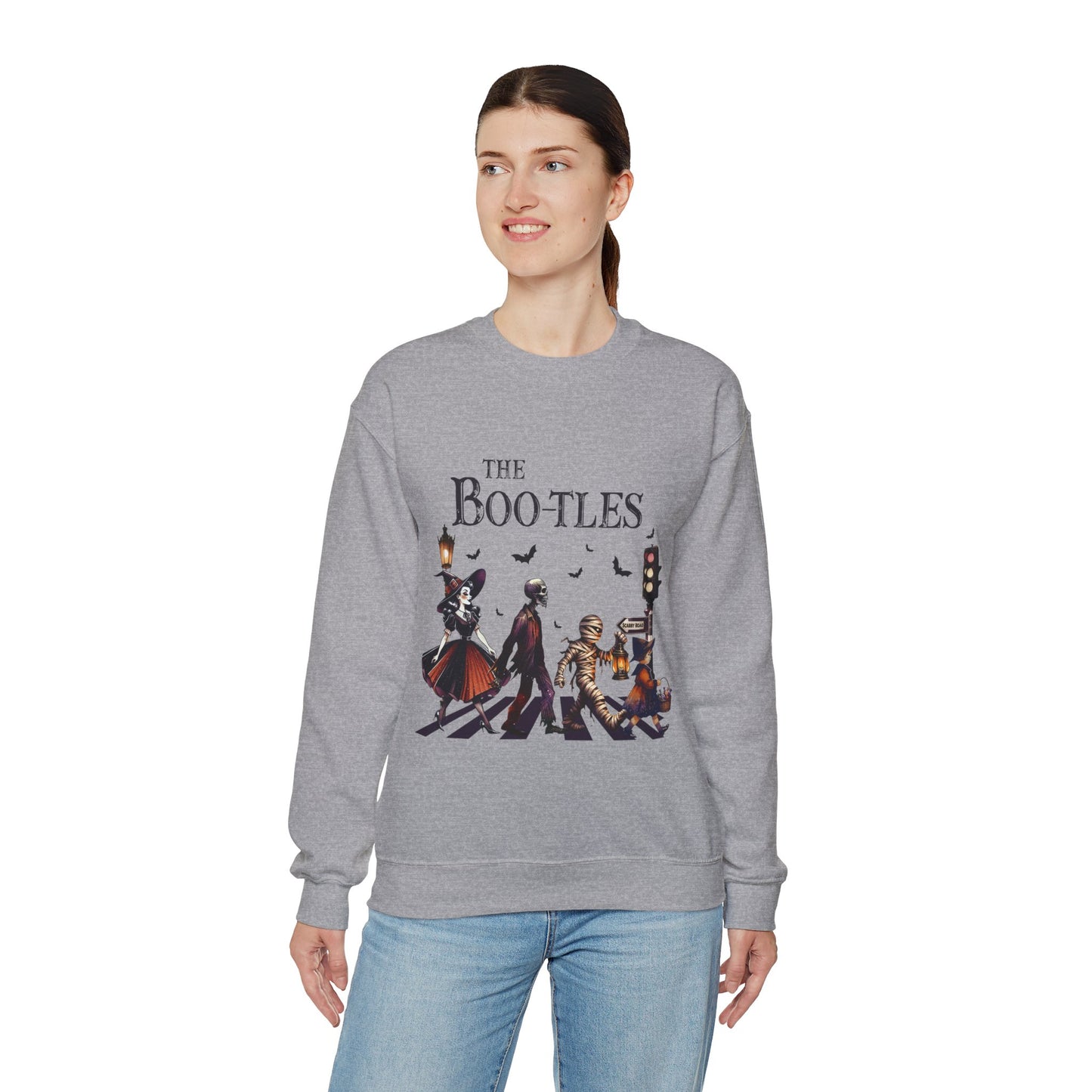 The Boo-tles Sweatshirt Funny Halloween Sweater Spooky Season Pullover Vampire Witch Monsters Sweater Boo Music Sweatshirt Retro Halloween