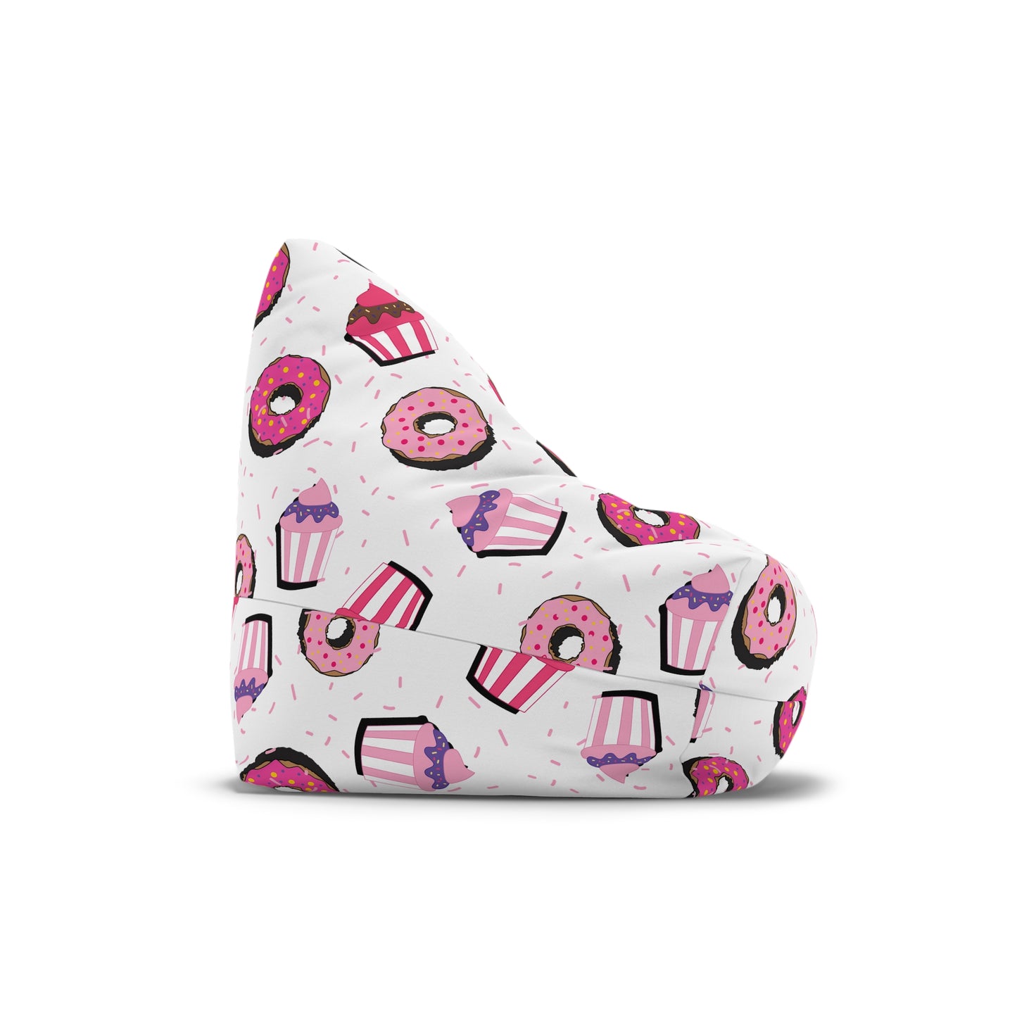 Cupcakes Donuts Bean Bag Chair Cover Playroom Pink Beanbag Living Room Home Aesthetic Decor Teens Dorm Bedroom Girls Games Room Chair Gift