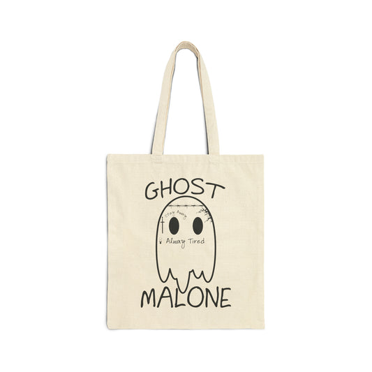 Ghost Malone Bag Trendy Halloween Canvas Bag Funny Halloween Bag Cute Ghost Tote Bag Trick or Treat Tote Spooky Season Bag Malone Fan Gift