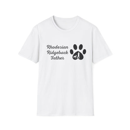 Doggy Dad's T-shirt,"Rhodesian Ridgeback Father", Dog Father's Day Gift, Fur Papa, Unique Men's Apparel Novelty Pet Lover Tee