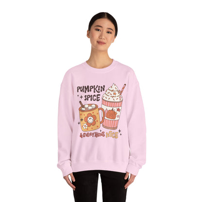 Pumpkin Spice and Everything Nice Sweatshirt Hot Chocolate Sweater Pumpkin Spice Sweater Fall Coffee Sweat Retro Fall Latte Autumn Apparel