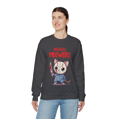 Michael Meowers Sweatshirt Funny Halloween Cat Lover Sweater Horror Character Sweatshirt Horror Movie Addicts Sweater Horror Fan Club Gift