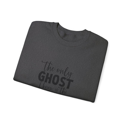 The Only Ghost I Know Is The Holy Ghost Sweatshirt Funny Christian Sweatshirt Funny Halloween Sweater Halloween Gift Cute Holy Ghost Joke