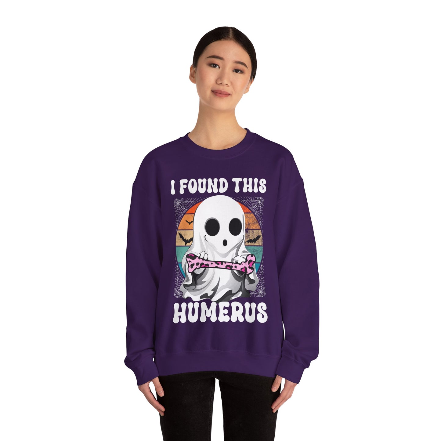 I Found This Humerus Sweatshirt Funny Halloween Sweater Retro Halloween Sweatshirt Funny Halloween Nurse Sweatshirt Nurse Gift Bone Joke