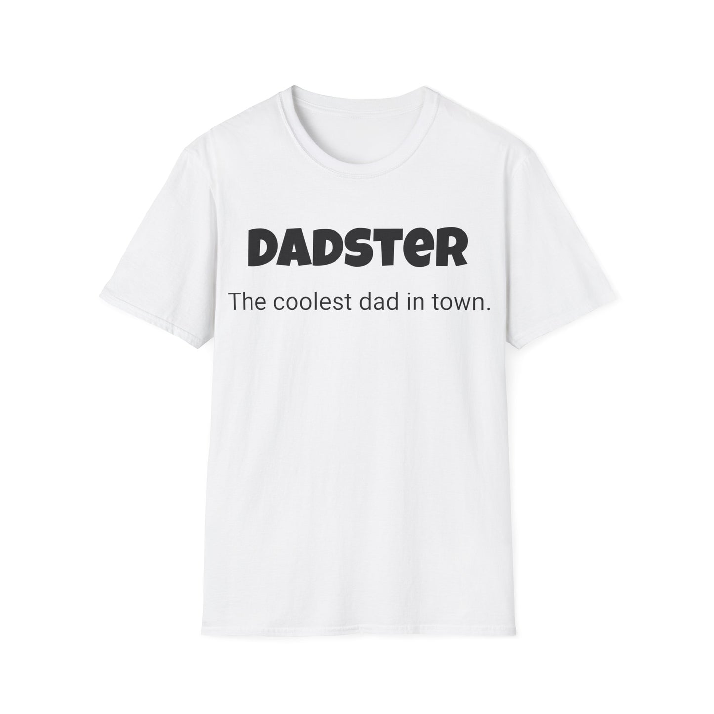 Funny Dad's Mens Softstyle T-shirt, "Dadster", Father's Day Gift, Tee for Him, Adult Humorous Unique Novelty Apparel Present