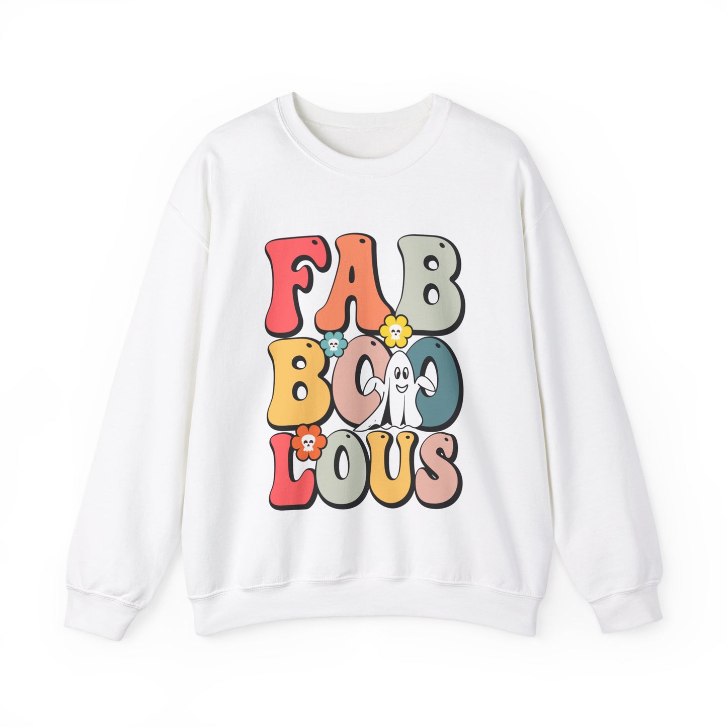 Faboolous Sweatshirt Fabulous Sweater Retro Halloween Sweatshirt Spooky Sweater Groovy Ghost Apparel Trick Or Treat Fall Crewneck Women Gift