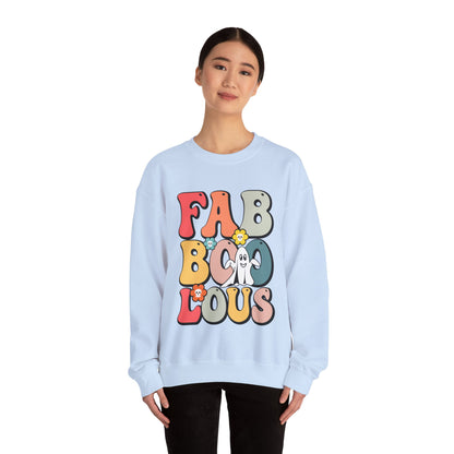 Faboolous Sweatshirt Fabulous Sweater Retro Halloween Sweatshirt Spooky Sweater Groovy Ghost Apparel Trick Or Treat Fall Crewneck Women Gift