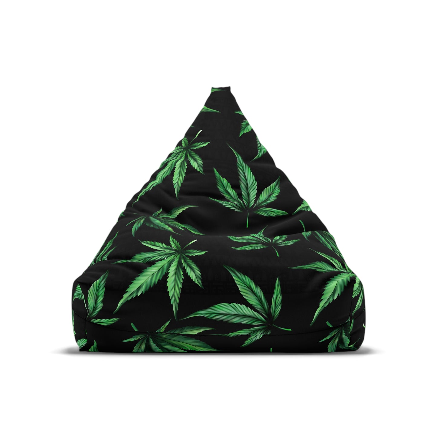 Marijuana Pot Leaves Gaming Bean Bag Chair Cover Black Green Home Decor Weed Cannabis Games Beanbag Living Room Gift Adults Bedroom Man Cave