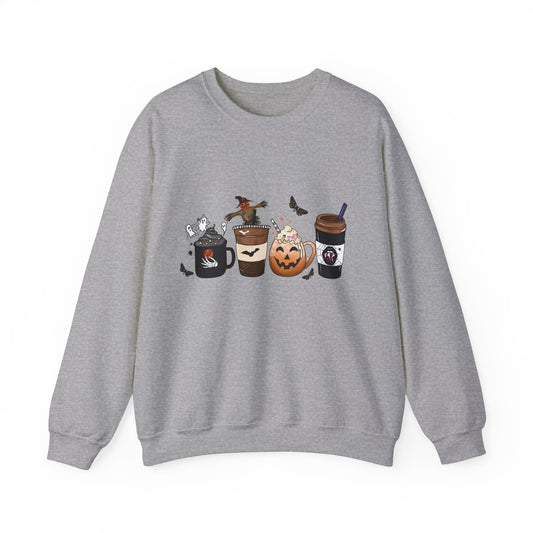 Halloween Coffee Sweatshirt Fall Coffee Sweatshirt Halloween Crewneck Pumpkin Spice Sweater Coffee Lover Sweatshirt Autumn Spooky Season