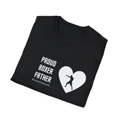 Dad's Profession T-shirt, "Proud Boxer Father",Father's Day Gift,Unique Men's Apparel,Novelty Love Appreciation Occupation Tee