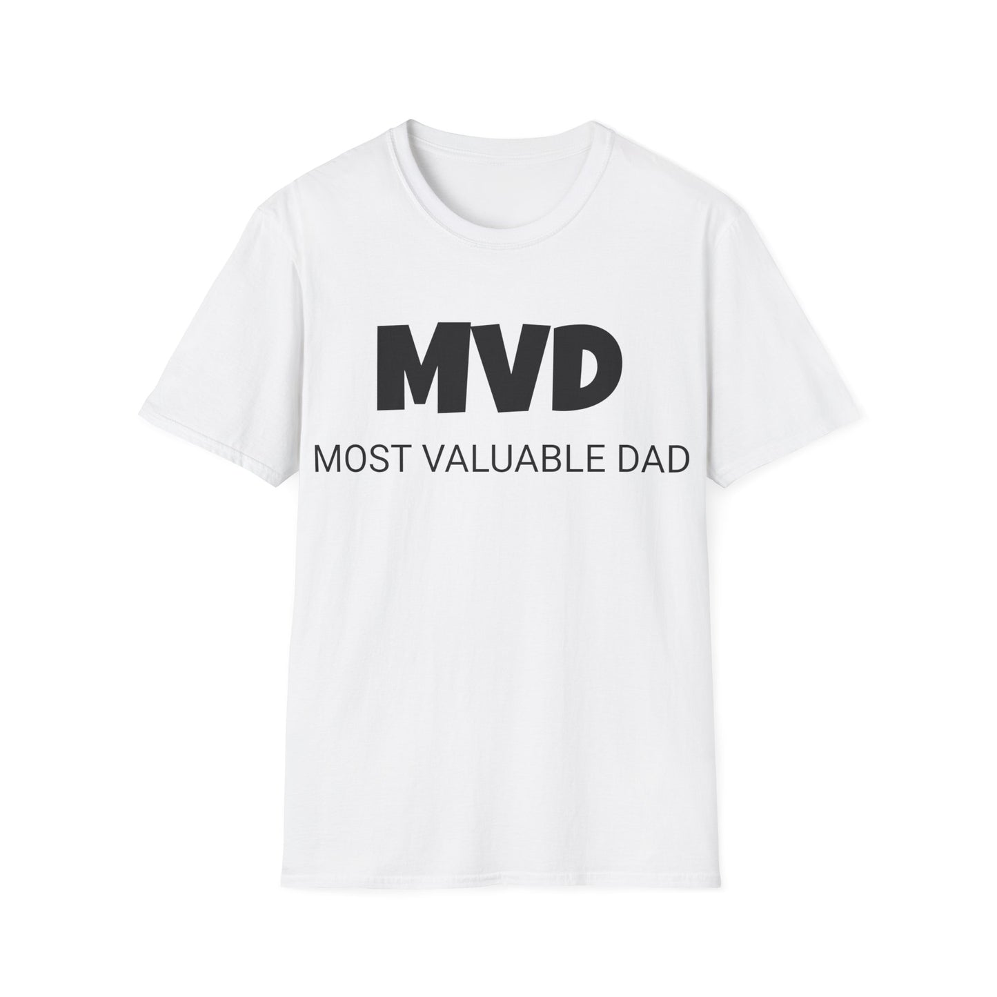 Funny Dad Unisex Softstyle T-Shirt, "MVD", Father's Day Gift, Mens Adult Tee Unique Novelty Present,Ideas for Pappa,Daddy,Pop