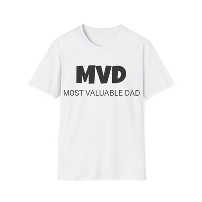 Funny Dad Unisex Softstyle T-Shirt, "MVD", Father's Day Gift, Mens Adult Tee Unique Novelty Present,Ideas for Pappa,Daddy,Pop