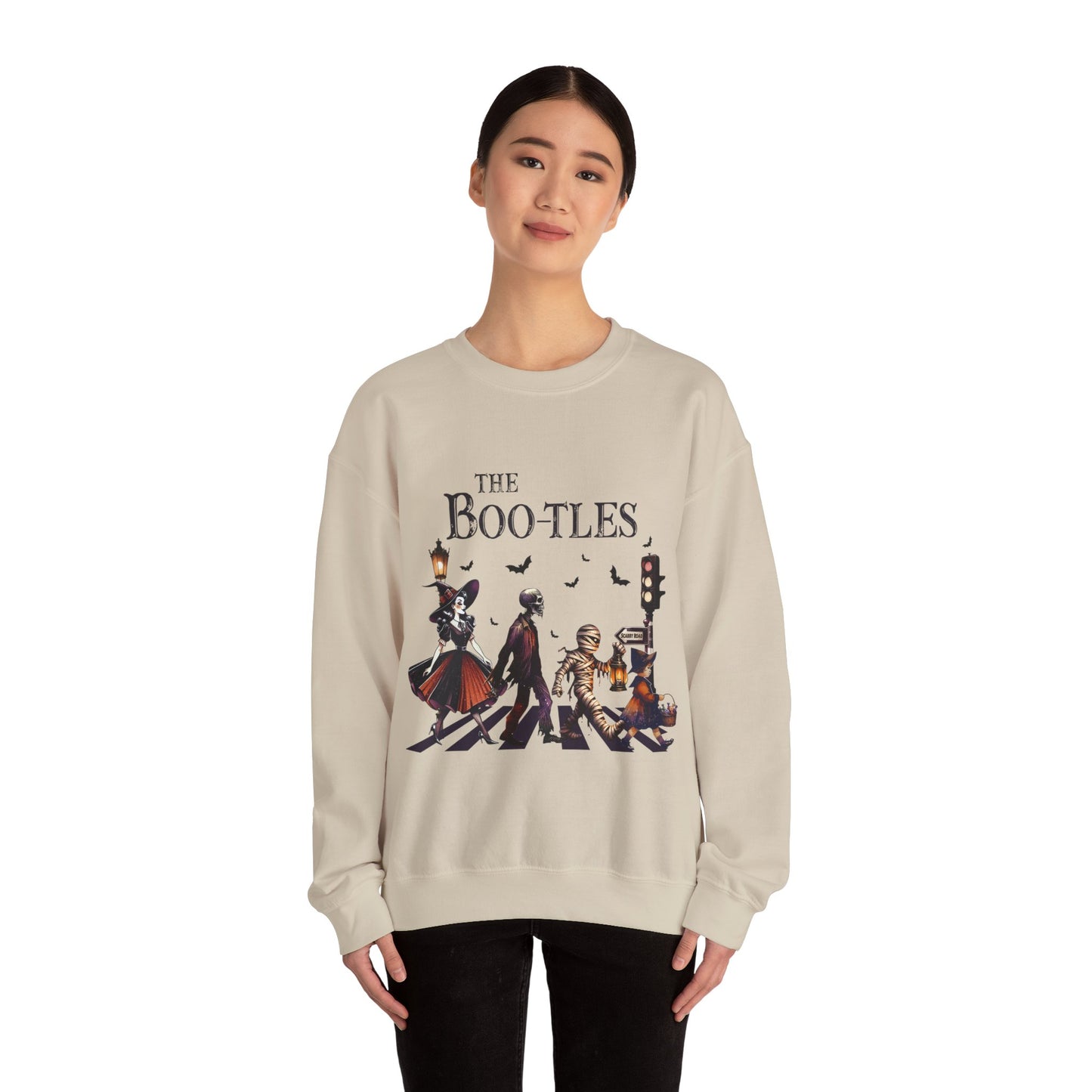 The Boo-tles Sweatshirt Funny Halloween Sweater Spooky Season Pullover Vampire Witch Monsters Sweater Boo Music Sweatshirt Retro Halloween