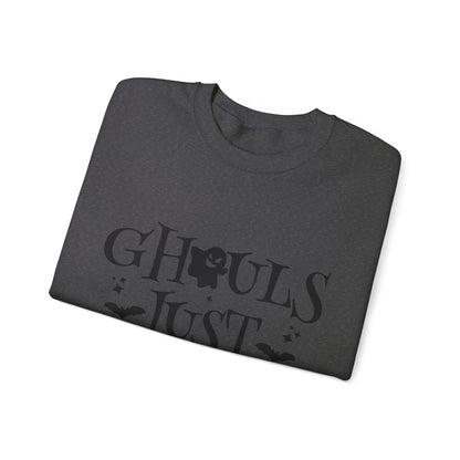 Ghouls Just Wanna Have Fun Halloween Sweatshirt Retro Fall Sweater Spooky Ghost Halloween Apparel Cute Unique Novelty Women Bridemaids Gift